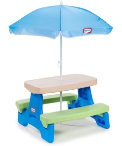 Easy Store™ Jr. Play Table with Umbrella - Blue/Green