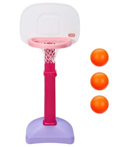TotSports™ Easy Score™ Pink Basketball Set with 3 Basketballs